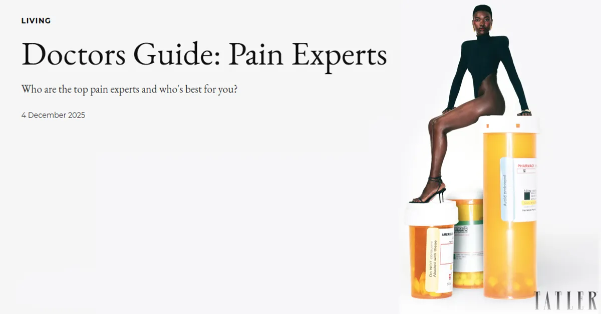 Honoured to be featured in the Tatler Doctors Guide